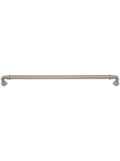 Reeded Drawer Pull - 12 inch Center-to-Center in Satin Nickel.